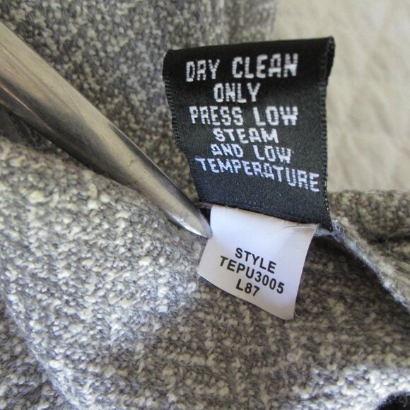 NWT $298 – LINDA ALLARD ELLEN TRACY Gray Woven ZigZag Wide-Leg Slacks / Pants 4P - Picture 5 of 8